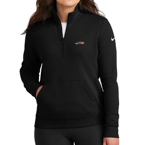 Women's Club Fleece Sleeve Swoosh 1/2 Zip Thumbnail
